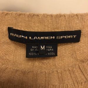Polo by Ralph Lauren Sweaters - Ralph Lauren Sport Tan Lambs Wool M Sweater Polo by Ralph Lauren Sweaters - Ralph Lauren Sport Tan Lambs Wool M Sweater